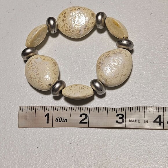 Boho Rock Beaded Stretch Bracelet Statement Nature Fashion Jewelry Women - Picture 3 of 3